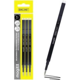 Online MagiXX Pack de 3 Recambios de Tinta Gel Borrable - Trazo de 0.7mm - Color Negro