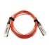 Ruijie 40G-AOC-5M Cable de Fibra Optica - 5 Metros - 2 Modulos Transceptores QSFP+ - Velocidad hasta 40Gbps - Color Naranja