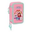 Safta Gabby's Dollhouse Plumier de 3 Pisos - 37 Piezas - Goma - Lapiz - 2 Boligrafos - Sacapuntas - 2 Reglas - 16 Colores - 14 R