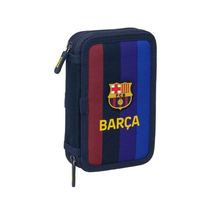 Safta F.C.Barcelona 1ª Equipacion 26/27 Plumier de 2 Pisos - 29 Piezas - Goma - Lapiz - 2 Boligrafos - Sacapuntas - 10 Colores -