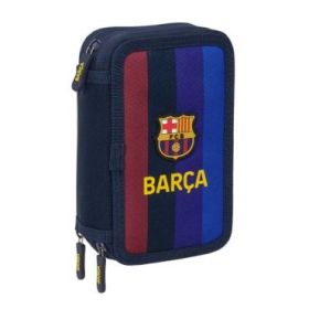 Safta F.C.Barcelona 1ª Equipacion 26/27 Plumier de 3 Pisos - 37 Piezas - Goma - Lapiz - 2 Boligrafos - Sacapuntas - 2 Reglas - 1