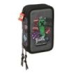 Safta Minecraft Graffiti Plumier de 3 Pisos - 37 Piezas - Goma - Lapiz - 2 Boligrafos - Sacapuntas - 2 Reglas - 16 Colores - 14