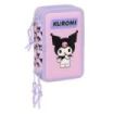 Safta Kuromi Plumier de 3 Pisos - 37 Piezas - Goma - Lapiz - 2 Boligrafos - Sacapuntas - 2 Reglas - 16 Colores - 14 Rotuladores