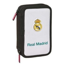 Safta Real Madrid Equipacion 26/27 Plumier de 2 Pisos - 29 Piezas - Goma - Lapiz - 2 Boligrafos - Sacapuntas - 10 Colores - 14 R