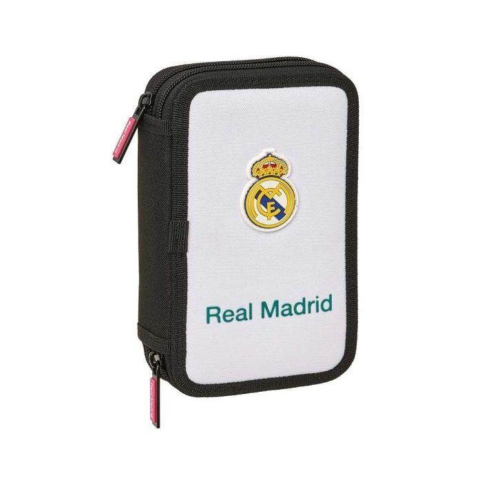Safta Real Madrid Equipacion 26/27 Plumier de 2 Pisos - 29 Piezas - Goma - Lapiz - 2 Boligrafos - Sacapuntas - 10 Colores - 14 R