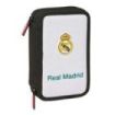 Safta Real Madrid Equipacion 26/27 Plumier de 2 Pisos - 29 Piezas - Goma - Lapiz - 2 Boligrafos - Sacapuntas - 10 Colores - 14 R