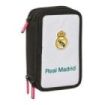 Safta Real Madrid Equipacion 26/27 Plumier de 3 Pisos - 37 Piezas - Goma - Lapiz - 2 Boligrafos - Sacapuntas - 2 Reglas - 16 Col