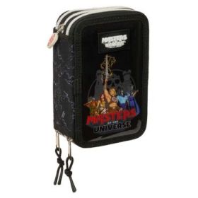 Safta Masters of the Universe Plumier de 3 Pisos - 37 Piezas - Goma - Lapiz - 2 Boligrafos - Sacapuntas - 2 Reglas - 16 Colores