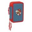 Safta Super Mario Plumier de 3 Pisos - 37 Piezas - Goma - Lapiz - 2 Boligrafos - Sacapuntas - 2 Reglas - 16 Colores - 14 Rotulad