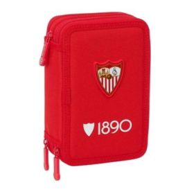 Safta Sevilla FC Plumier de 3 Pisos - 37 Piezas - Goma - Lapiz - 2 Boligrafos - Sacapuntas - 2 Reglas - 16 Colores - 14 Rotulado