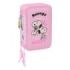 Safta Snoopy Plumier de 3 Pisos - 37 Piezas - Goma - Lapiz - 2 Boligrafos - Sacapuntas - 2 Reglas - 16 Colores - 14 Rotuladores