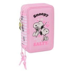 Safta Snoopy Plumier de 3 Pisos - 37 Piezas - Goma - Lapiz - 2 Boligrafos - Sacapuntas - 2 Reglas - 16 Colores - 14 Rotuladores