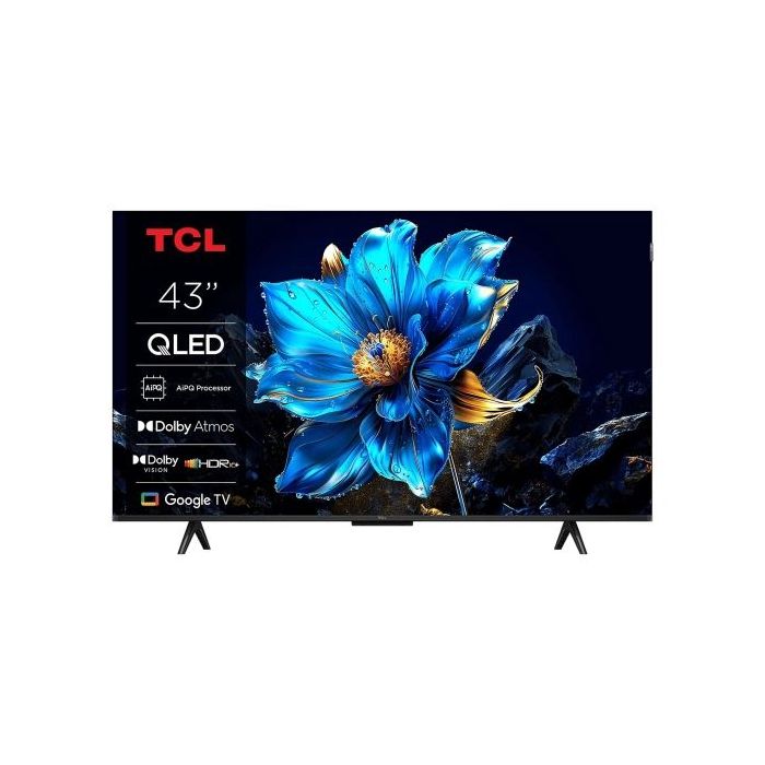 TCL 43T69C Televisor Smart TV 43  QLED UltraHD 4K HDR - Google TV - WiFi, HDMI, USB 3.0, Ethernet, Bluetooth - VESA 200x200mm