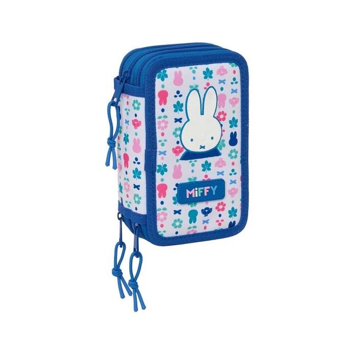 Safta Miffy Bunny Plumier de 3 Pisos - 37 Piezas - Goma - Lapiz - 2 Boligrafos - Sacapuntas - 2 Reglas - 16 Colores - 14 Rotulad