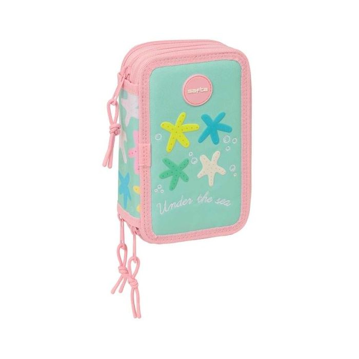 Safta Estrellas Plumier de 3 Pisos - 37 Piezas - Goma - Lapiz - 2 Boligrafos - Sacapuntas - 2 Reglas - 16 Colores - 14 Rotulador
