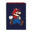 Safta Super Mario Trick Carpeta de 3 Solapas - Formato Folio - Cierre con Gomas Elasticas - Tapas Duras Forradas - 26x33.5x2.5cm