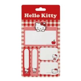 Safta Hello Kitty Pack de Notas Adhesivas - Formatos Surtidos - Cabecera para Colgar - 10x20cm - Color Rojo y Blanco
