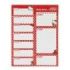Safta Hello Kitty Planificador Semanal - 50 Paginas - 100 g/m2 - 19x25.5cm - Color Rojo y Blanco
