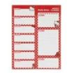 Safta Hello Kitty Planificador Semanal - 50 Paginas - 100 g/m2 - 19x25.5cm - Color Rojo y Blanco