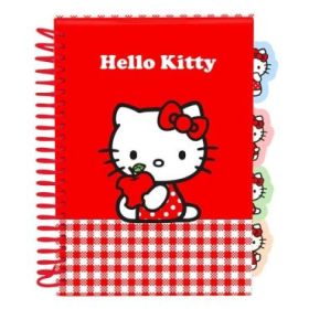 Safta Hello Kitty Bloc de Notas - Formato A5 - 80 Hojas de 80 g/m2 - Espiral - Tapas Duras - 4 Separadores Interiores - 14.8x2.1