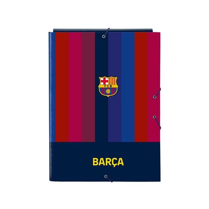 Safta F.C.Barcelona 1ª Equipacion 26/27 Carpeta de 3 Solapas - Formato Folio - Cierre con Gomas Elasticas - Tapas Duras Forradas