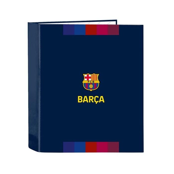 Safta F.C.Barcelona 1ª Equipacion 26/27 Carpeta de 4 Anillas de 40mm - Formato Folio - Tapas Duras Forradas - Lomo Ancho - 27x33