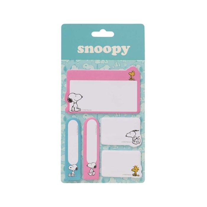 Safta Snoopy Pack de Notas Adhesivas - Formatos Surtidos - Cabecera para Colgar - 10x20cm - Colores Surtidos