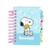 Safta Snoopy Bloc de Notas - Formato A7 - 80 Hojas de 80 g/m2 - Espiral - Tapas Duras - 4 Separadores Interiores - 7.4x10.5cm -