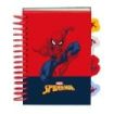 Safta Spider-Man Bloc de Notas - Formato A6 - 80 Hojas de 80 g/m2 - Espiral - Tapas Duras - 4 Separadores Interiores - 10.5x14.8