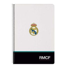 Safta Real Madrid Equipacion 26/27 Libreta con Espiral - Formato Folio - 80 Hojas de 80g/m2 - Cuadricula 4x4mm - Tapas Duras Gla