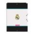 Safta Real Madrid Equipacion 26/27 Carpeta de 3 Solapas - Formato Folio - Cierre con Gomas Elasticas - Tapas Duras Forradas - 26