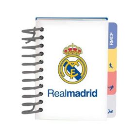 Safta Real Madrid Equipacion 26/27 Bloc de Notas - Formato A7 - 80 Hojas de 80 g/m2 - Espiral - Tapas Duras - 4 Separadores Inte