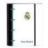 Safta Real Madrid Equipacion 26/27 Carpeta de 4 Anillas de 35mm - Recambio de 100 Hojas A4 - Cuadricula de 5x5mm - 80g/m2 - Sepa