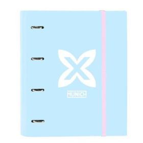 Safta Munich Sky Carpeta de 4 Anillas de 35mm - Recambio de 100 Hojas A4 - Cuadricula de 5x5mm - 80g/m2 - Separadores Internos -