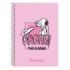 Safta Snoopy Libreta con Espiral - Formato Cuarto - 80 Hojas de 80g/m2 - Cuadricula 4x4mm - Tapas Duras Glasofonadas - 15.5x22x1