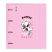 Safta Snoopy Carpeta de 4 Anillas de 35mm - Recambio de 100 Hojas A4 - Cuadricula de 5x5mm - 90g/m2 - Solapa Portadocumentos - G