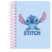 Safta Stitch Squishy Bloc de Notas - Frontal Antiestres - Espiral - 13.5x17.9x1.9cm - Color Azul Pastel