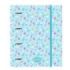 Safta Blackfit8 Petalos Carpeta de 4 Anillas de 35mm - Recambio de 100 Hojas A4 - Cuadricula de 5x5mm - 80g/m2 - Separadores Int