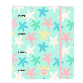 Safta Estrellas Carpeta de 4 Anillas de 35mm - Recambio de 100 Hojas A4 - Cuadricula de 5x5mm - 80g/m2 - Separadores Internos -