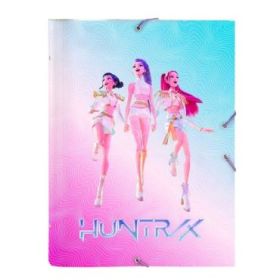 Safta K-Pop Demon Hunters Carpeta Clasificadora - Formato Folio - Cierre con Gomas Elasticas - Tapas Duras Forradas - 26x33.5x4c