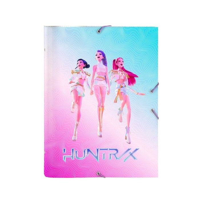 Safta K-Pop Demon Hunters Carpeta Clasificadora - Formato Folio - Cierre con Gomas Elasticas - Tapas Duras Forradas - 26x33.5x4c