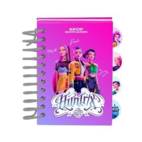 Safta K-Pop Demon Hunters Bloc de Notas - Formato A7 - 80 Hojas de 80 g/m2 - Espiral - Tapas Duras - 4 Separadores Interiores -