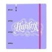 Safta K-Pop Demon Hunters Carpeta de 4 Anillas de 35mm - Recambio de 100 Hojas A4 - Cuadricula de 5x5mm - 90g/m2 - Separadores I