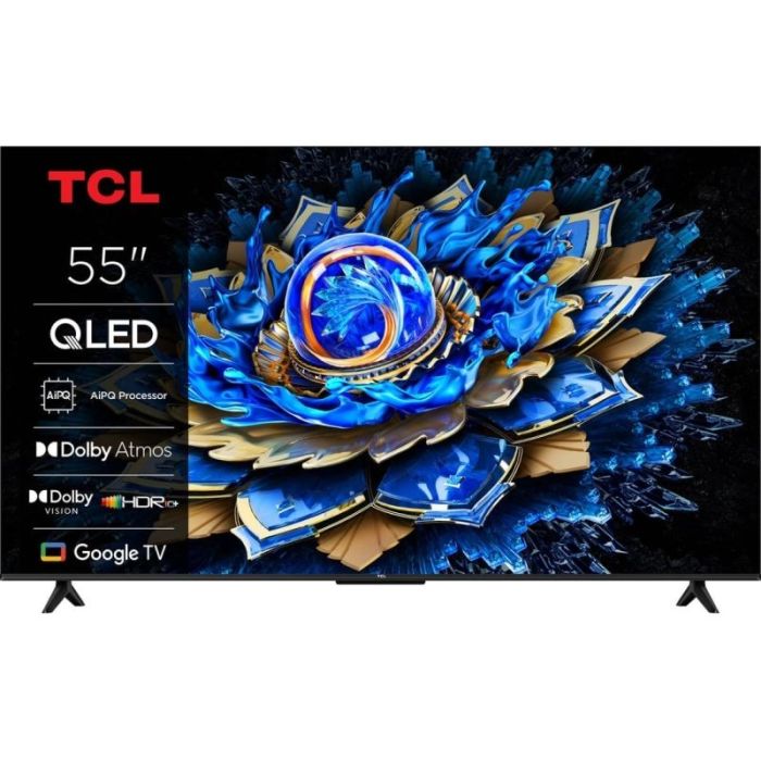 TCL 55T69C Televisor Smart TV 55  QLED UltraHD 4K HDR - Google TV - WiFi, HDMI, USB 3.0, Ethernet, Bluetooth - VESA 200x200mm