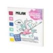 Milan Flowicorn Cuaderno para Colorear con Acuarelas y Pincel - Tematica Unicornios, Flores y Corazones - 16 Paginas con Dibujos