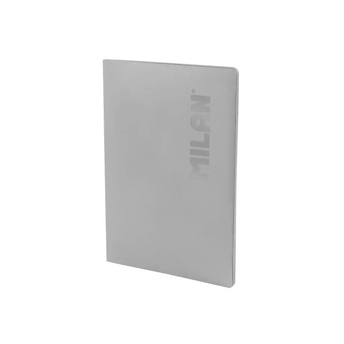 Milan Shadow Libreta Encolada Formato A4 Pautado 1 Linea - 48 Hojas de 95 gr/m2 Microperforadas - Color Gris