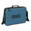 Safta Munich Maletin con Cremallera - Bandolera Ajustable - Asa Forrada - Doble Tirador - Fondo Semirigido - 38x28x6cm - Color N