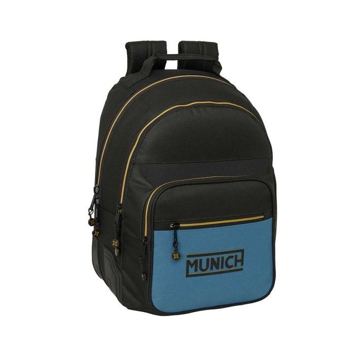 Safta Munich Mochila - Adaptable a Carro - Bolsillo Frontal - Portabotellas - Cremallera con Doble Tirador - Asa de Mano - Hombr