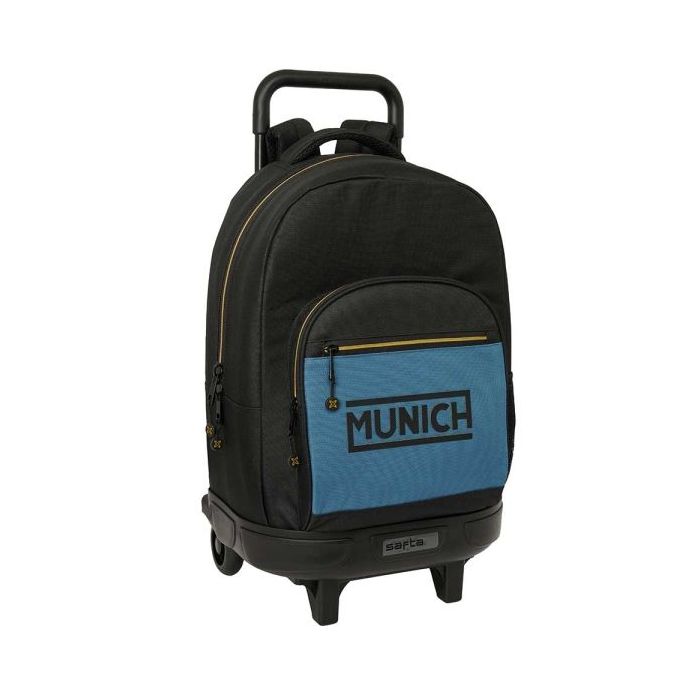 Safta Munich Mochila con Carro - Extraible - 33L - Portabotellas - Tarjeta de Identificacion Personal - Cremallera con Doble Tir