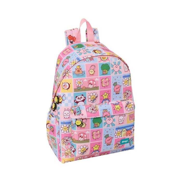 Safta Mr. Wonderful Comic Mochila para Portatiles hasta 14.1  - Portabotellas - Cremallera con Doble Tirador - Asa de Mano - Bol